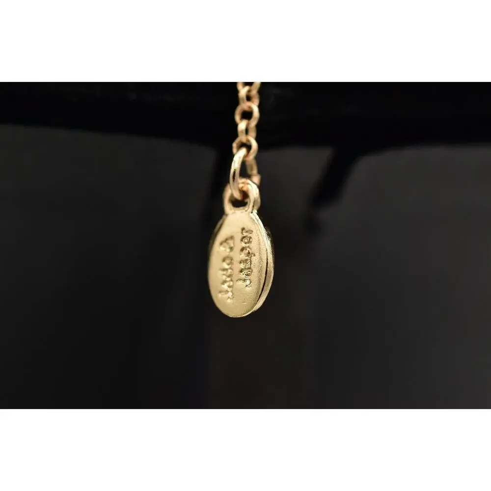 Jade & Jasper Vintage Coin Station Necklace Brushed Gold Satin Signed BinBL